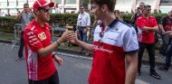 Sebastian Vettel y Charles Leclerc en Milán - SoyMotor.com