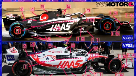 Comparativa lateral del VF23 con el VF22