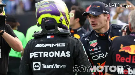 Verstappen y Hamilton en México.