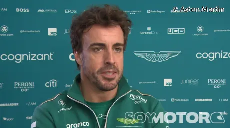 Fernando Alonso, en la presentación del AMR23