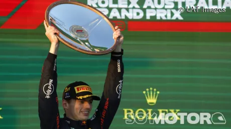 Max Verstappen, en el podio del GP de Australia