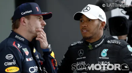 Verstappen y Hamilton en Barcelona.