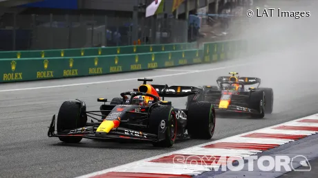 'Chispas' entre Verstappen y Pérez en el Sprint de Austria y victoria para Max - SoyMotor.com