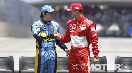 Alonso y Schumacher Gp de Brasil 2006.