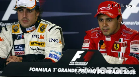 Massa y Alonso en 2008.