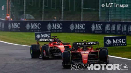 Sainz y Leclerc en Spa.
