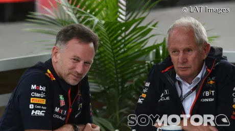 Helmut Marko y Christian Horner en Canadá