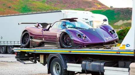 Accidente del Pagani Zonda 760 LH que perteneció a Lewis Hamilton, Foto: Ethan Gale - SoyMotor.com