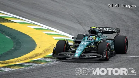 Fernando Alonso durante la clasificación en Brasil