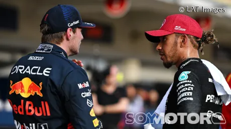 Max Verstappen y Lewis Hamilton en Austin