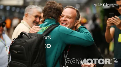 Fernando Alonso y Rubens Barrichelo en Brasil
