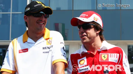 Robert Kubica y Fernando Alonso en el GP de Hungría 2010