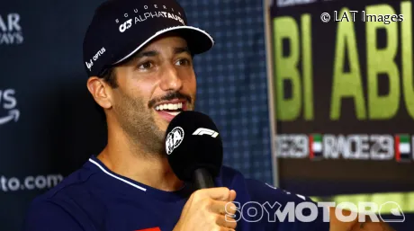 Daniel Ricciardo en la rueda de prensa del GP de Abu Dabi 2023