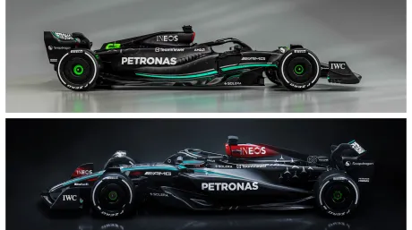 Comparativa visual entre el W14 y el W15: ¿Cómo ha cambiado el Mercedes de 2023 a 2024? - SoyMotor.com