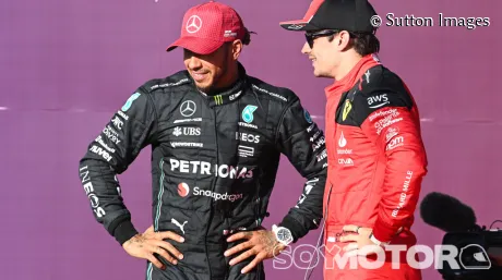 Lewis Hamilton y Charles Leclerc en el GP de Estados Unidos