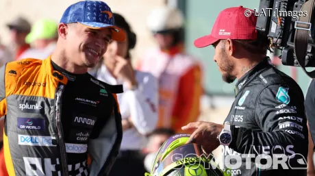 Lando Norris y Lewis Hamilton en el Gran Premio de Estados Unidos