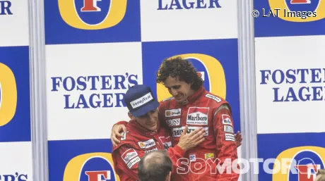 Ayrton Senna y Alain Prost en 1988