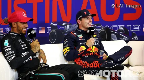 Max Verstappen y Lewis Hamilton en Austin