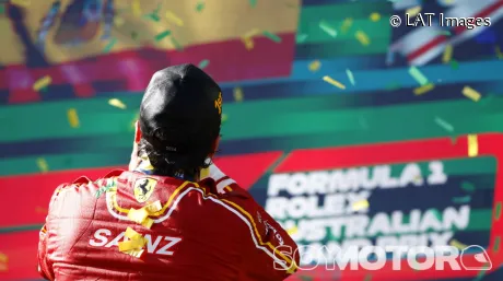 Carlos Sainz celebra su victoria en el GP de Australia