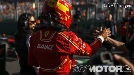 Carlos Sainz después de conseguir el segundo mejor tiempo en la Q3 de Australia