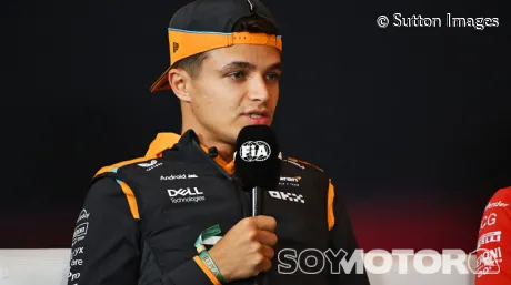 Lando Norris en la rueda de prensa previa al Gran Premio de China