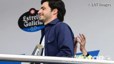 Carlos Sainz en la entrega de premios del GP de España de MotoGP en Jerez