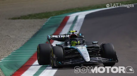Lewis Hamilton en Imola este domingo