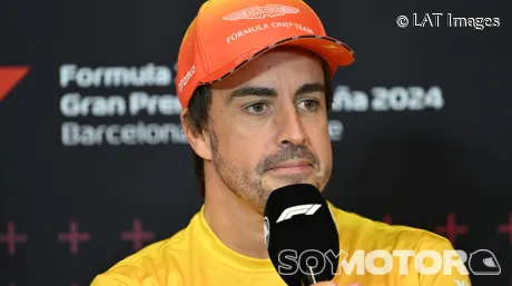 Fernando Alonso en la rueda de prensa previa al GP de España