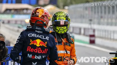 Lando Norris y Max Verstappen en Barcelona