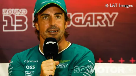 Fernando Alonso en la rueda de prensa del GP de Hungría