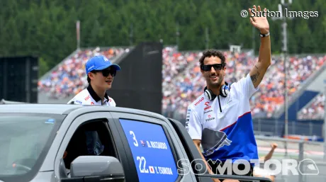 Daniel Ricciardo y Yuki Tsunoda en Austria hace un par de semanas