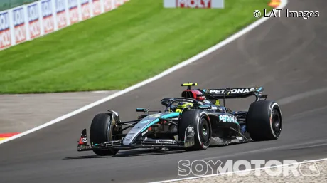 Lewis Hamilton durante el GP de Bélgica
