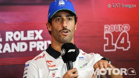 Daniel Ricciardo en la rueda de prensa oficial previa al GP de Bélgica