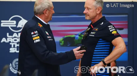 Jonathan Wheatley y Helmut Marko en una imagen reciente