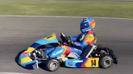 Fernando Alonso en el Museo y Circuito Fernando Alonso este martes