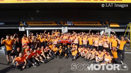 McLaren celebra el podio de Oscar Piastri en Spa