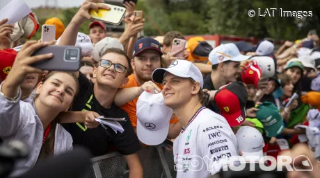 Mick Schumacher con Mercedes antes del parón de verano en Hungría