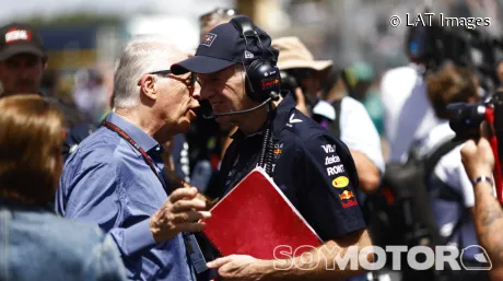 Adrian Newey y Piero Ferrari este año en el Gran Premio de Miami