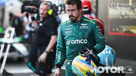 Fernando Alonso tras la carrera en Bakú