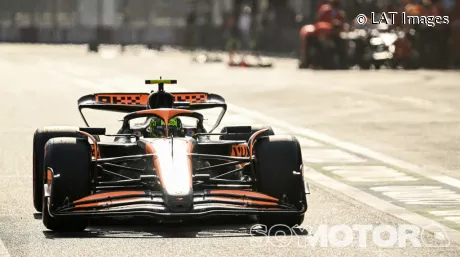 Lando Norris en Bakú este sábado