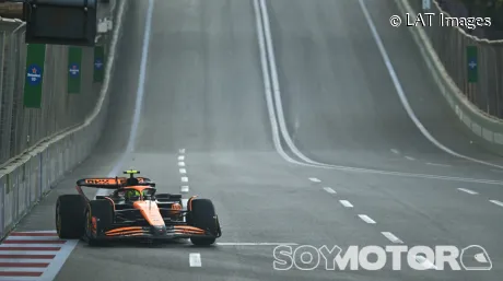 Lando Norris en Bakú este viernes