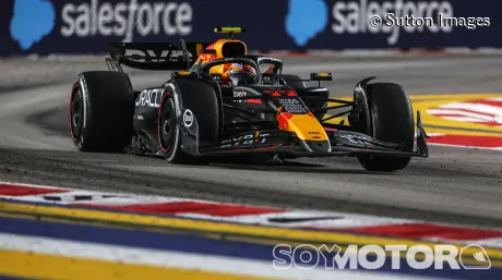 Sergio Pérez durante el GP de Singapur