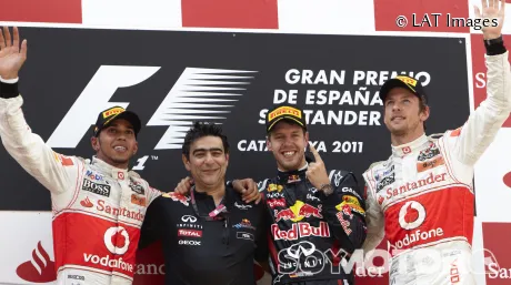 Podio del GP de España 2011