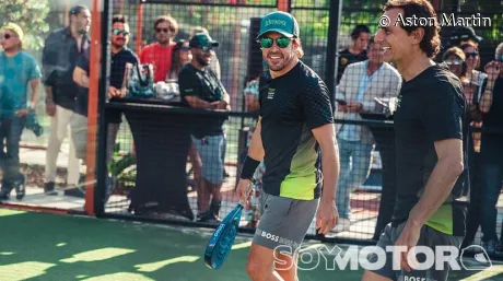 Fernando Alonso, tras un partido de pádel