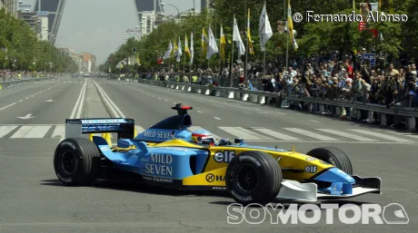 Showrun de Fernando Alonso en Madrid en 2003