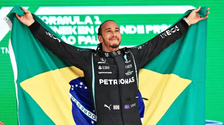 Lewis Hamilton en Brasil