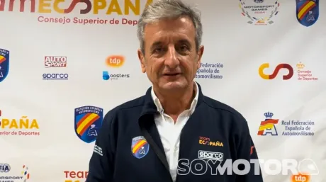 Luis Moya, abanderado español, atiene a SoyMotor.com en el CSD, donde se ha presentado al equipo nacional para los FIA Motorsport Games