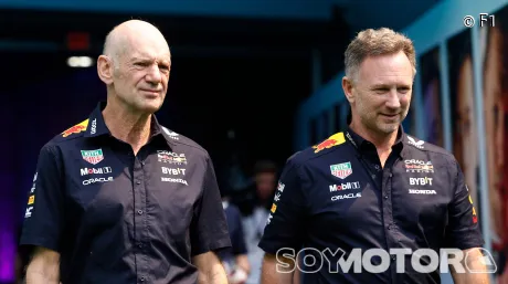 Christian Horner y Adrian Newey en Miami