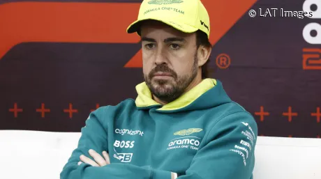 Fernando Alonso en la rueda de prensa del GP de Catar