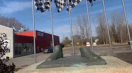 Robo de la estatua de Gilles Villeneuve. Foto: Gilles Villeneuve Museum